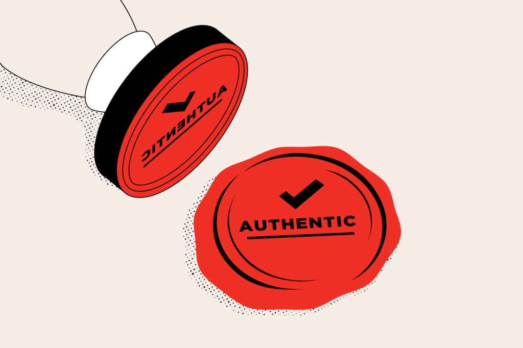 Authentic stamp