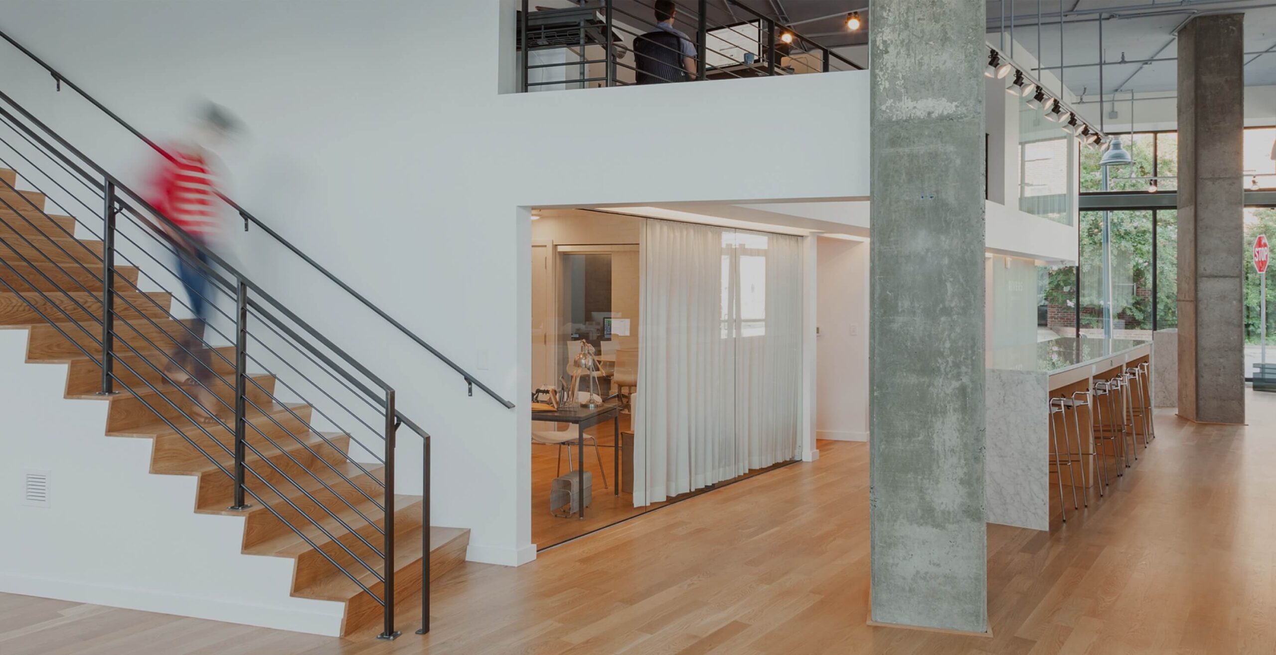 Rivers office interior stairs