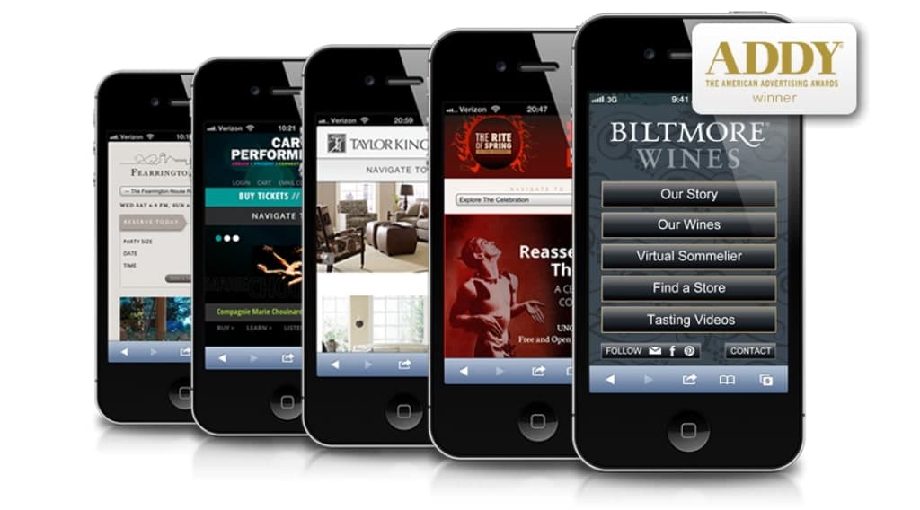 Mobile site examples