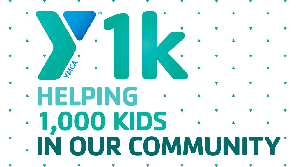 YMCA 1k Helping 1,000 Kids in Our Community Grapic