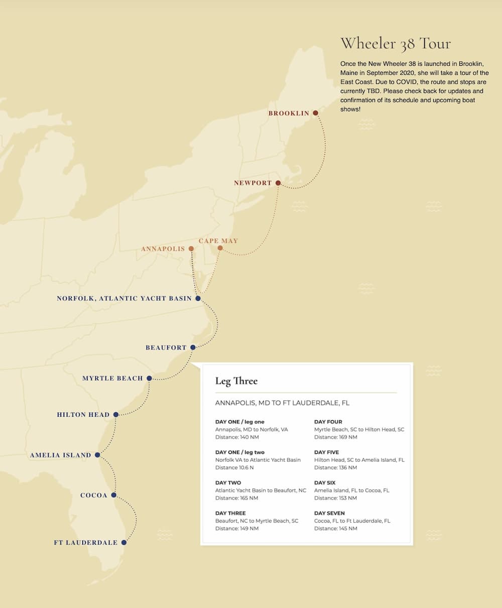 Wheeler 38 tour map