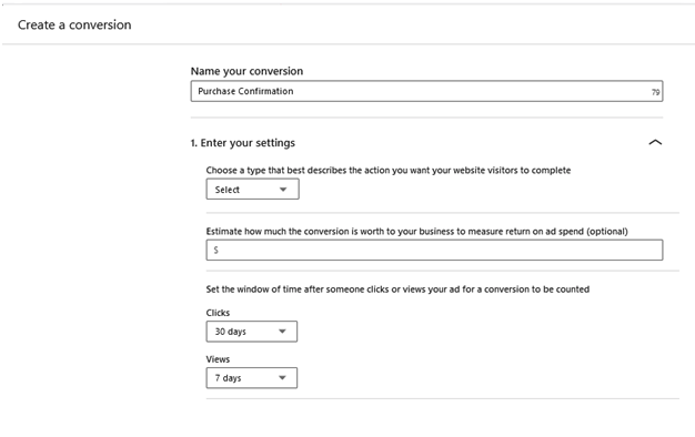 LinkedIn track conversions