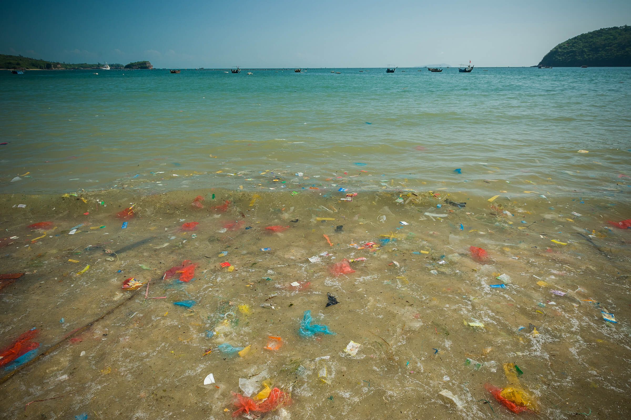 Trash on the beach